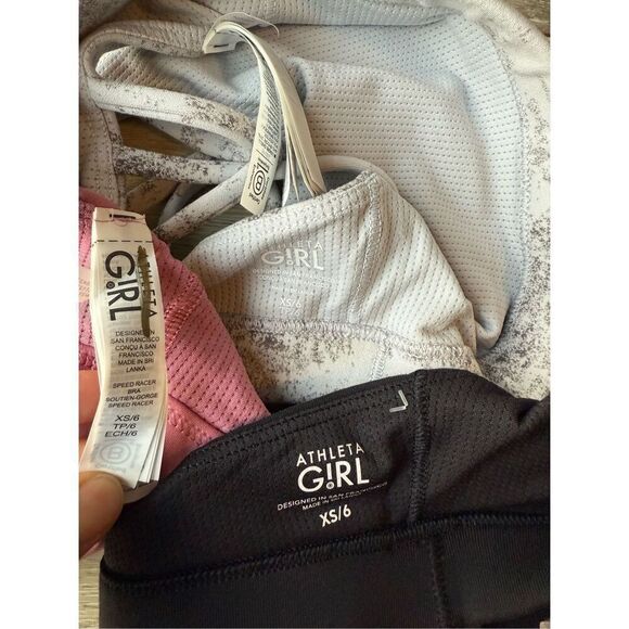 Athleta Girl Set Of 3 Sports Bras, 2 Upbeat Sports Bras, and 1 Speed Racer Size - Picture 3 of 9